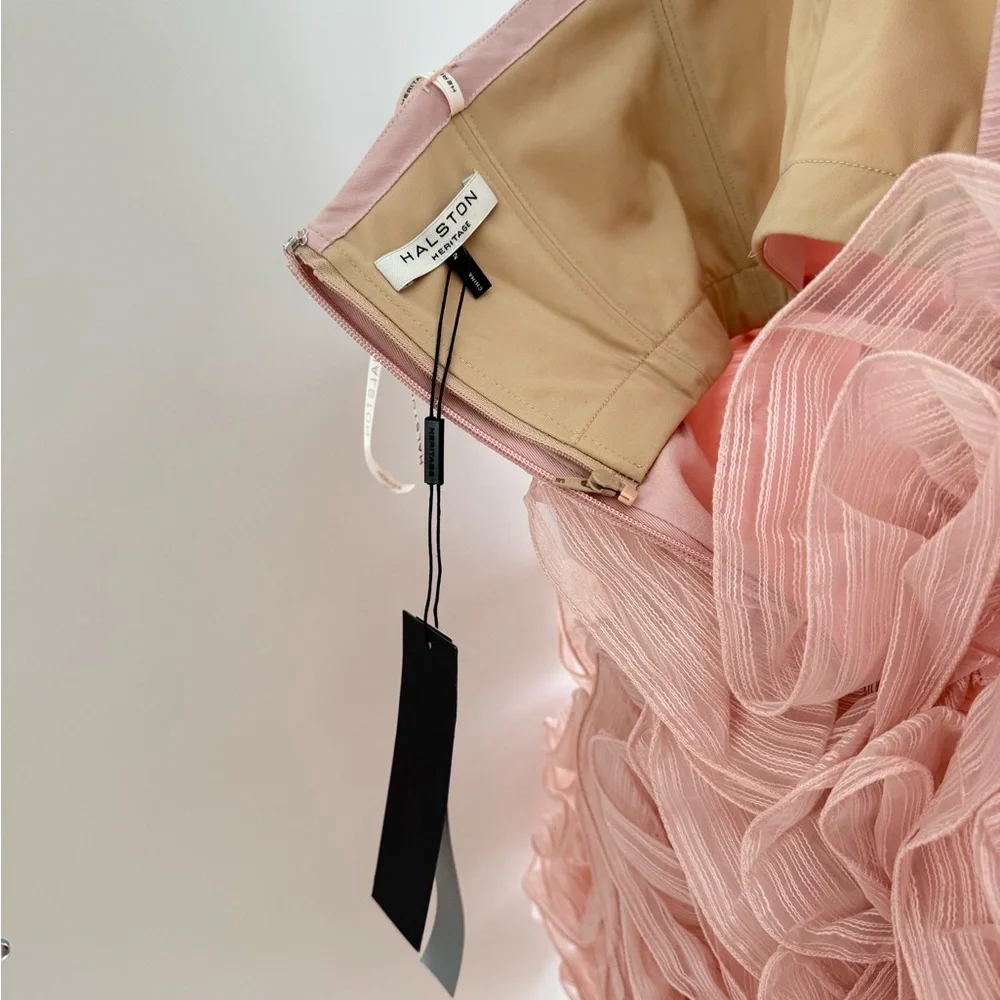 Halston Heritage Pink Ruffled Dress - Picture 4 of 4